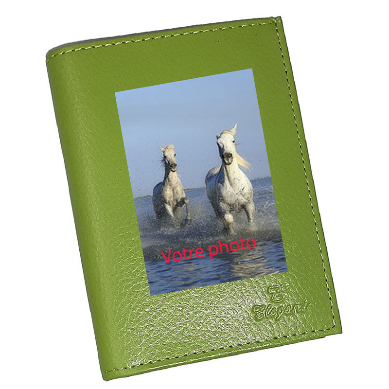 Portefeuille personnalisé en Cuir avec Votre Photo ou Logo et Texte