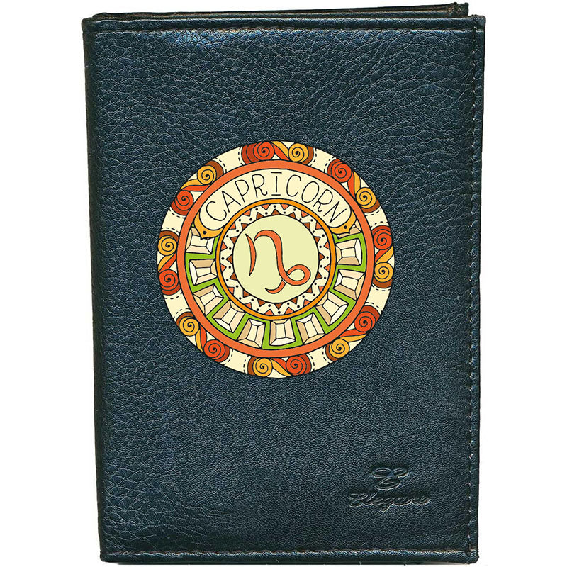 Portefeuille pour femme noir avec Porte Monnaie Signe Zodiaque Astrologique