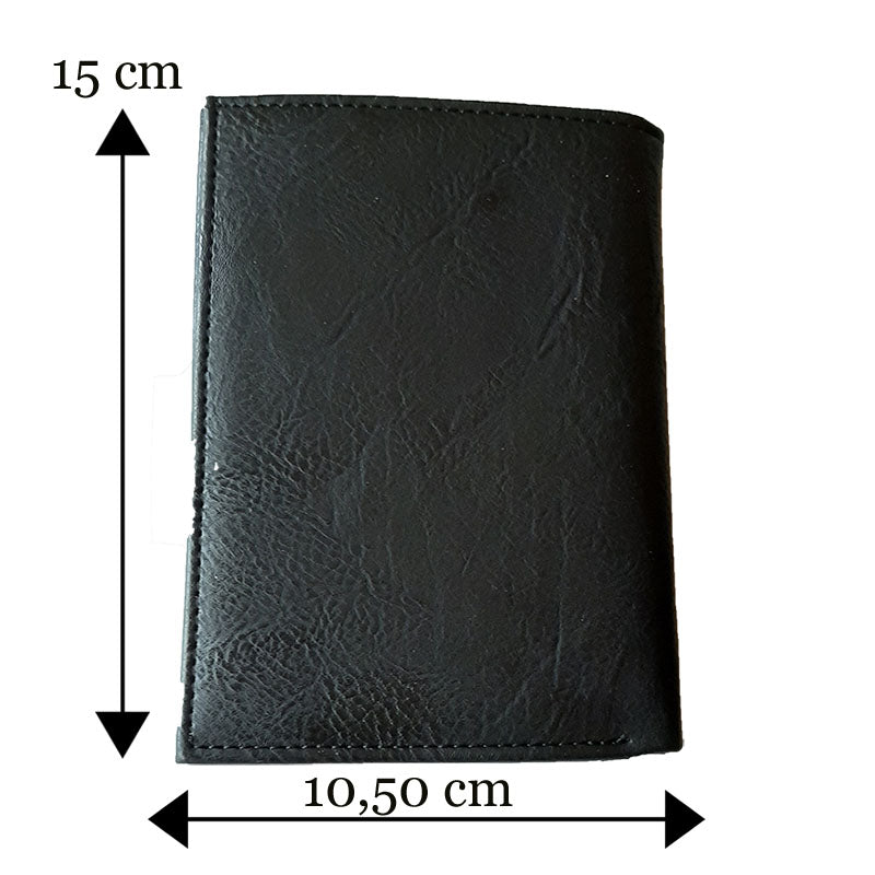 Portefeuille pour femme noir avec Porte Monnaie Signe Zodiaque Astrologique