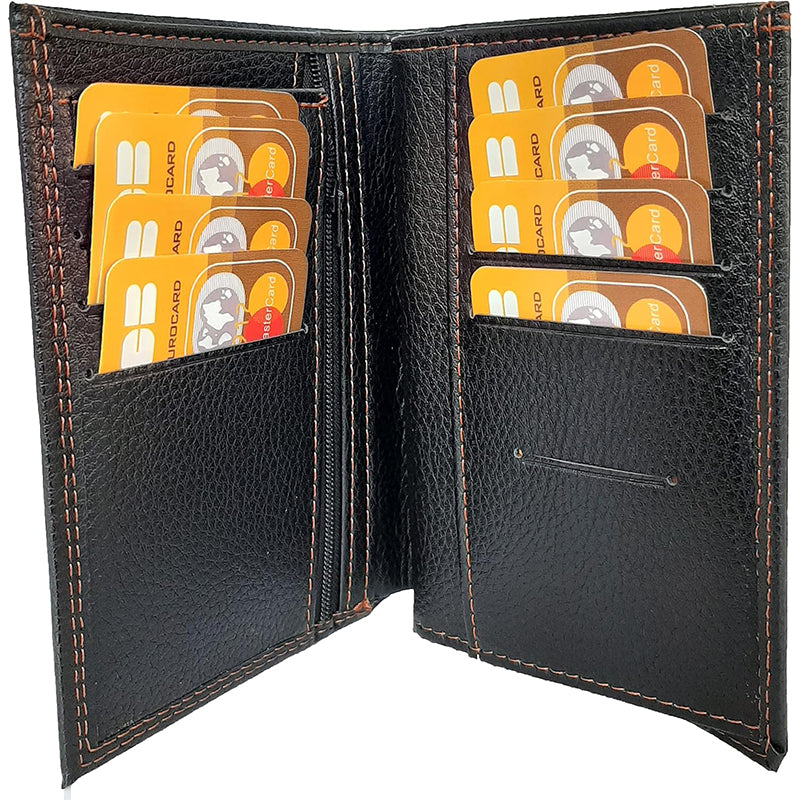 Portefeuille Porte Monnaie noir en simili cuir pour femme personnalisé avec photo et texte