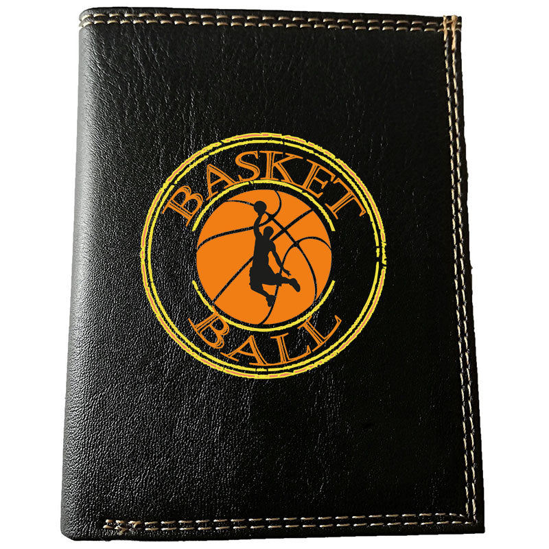Petit Portefeuille porte monnaie noir pour Homme personnalisé Basket