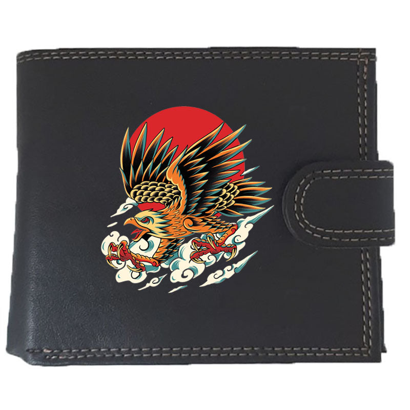 Portefeuille à rabat en Simili Cuir pour homme personnalisé Aigle
