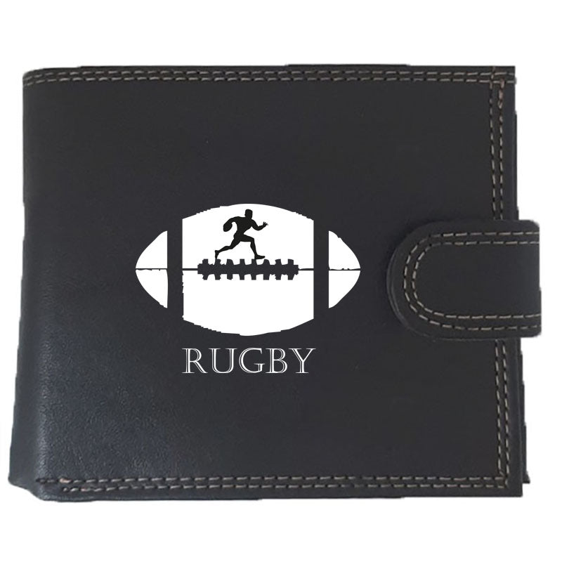 Portefeuille à rabat en Simili Cuir pour homme personnalisé Rugby