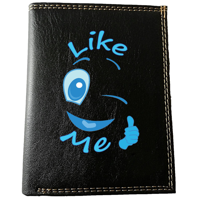Petit Portefeuille porte monnaie pour Homme noir personnalisé Like Me