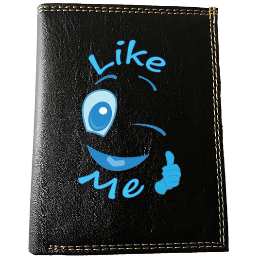 Petit Portefeuille porte monnaie pour Homme noir personnalisé Like Me
