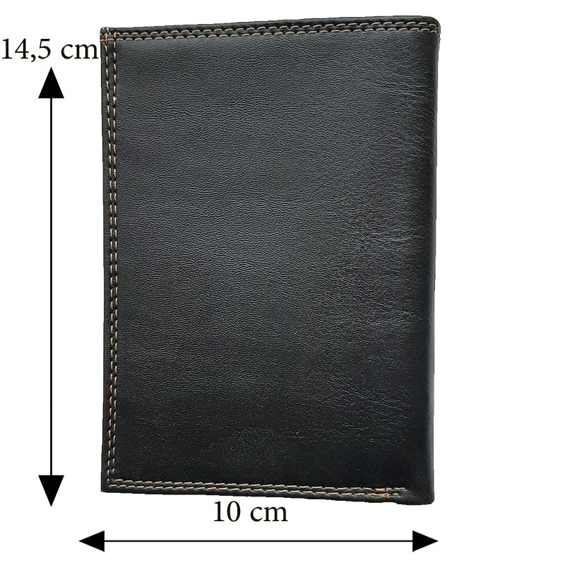 Grand Portefeuille porte monnaie pour Homme noir personnalisé drapeau Italie Foot