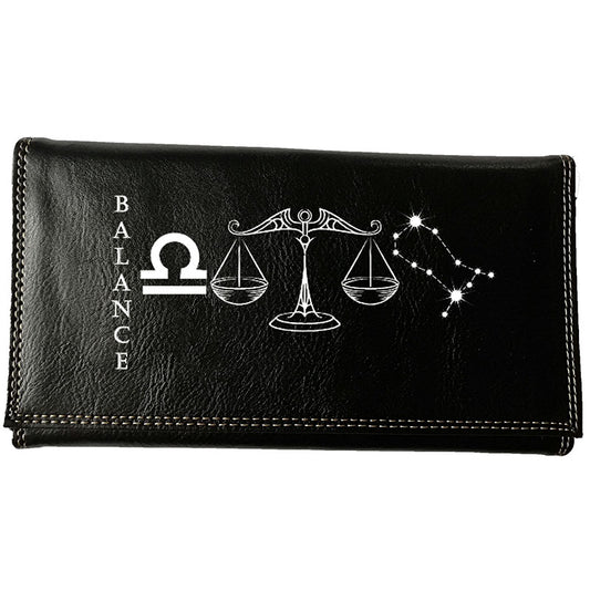 Compagnon Porte Chéquier en Simili avec Signe Astrologique
