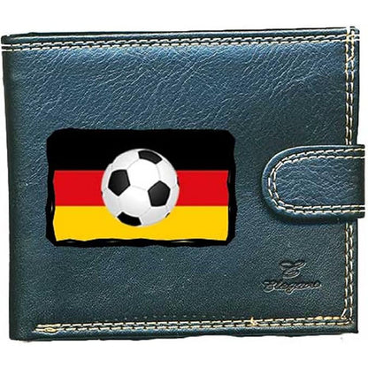 Portefeuille à rabat en Simili Cuir pour homme personnalisé Drapeau Allemagne Foot