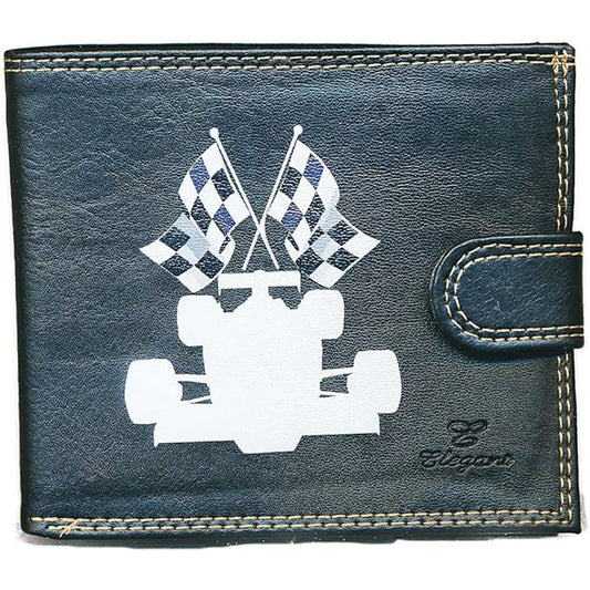 Portefeuille à rabat en Simili Cuir pour homme personnalisé F1 Voiture de Course