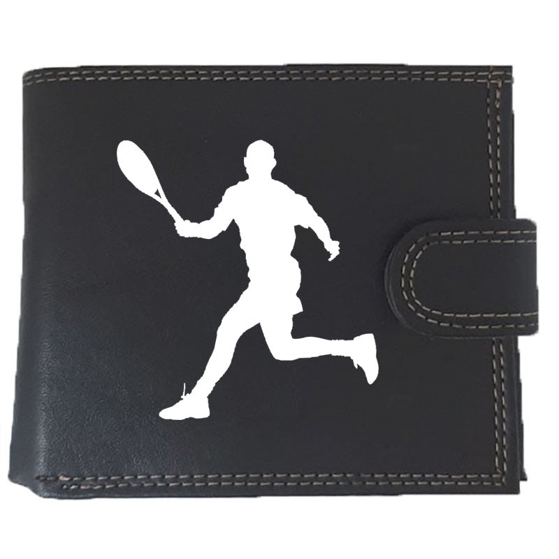 Portefeuille à rabat en Simili Cuir pour homme personnalisé Tennis Man