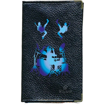 Porte Carte Grise en Cuir noir unisexe personnalisé Musique