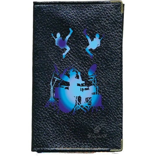 Porte Carte Grise en Cuir noir unisexe personnalisé Musique