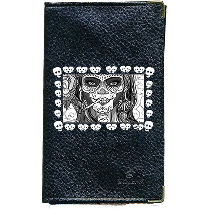 Porte Carte Grise en Cuir noir pour homme personnalisé Mexicaine