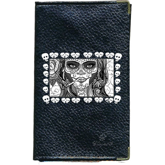 Porte Carte Grise en Cuir noir pour homme personnalisé Mexicaine