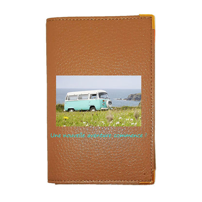 Porte carte grise en cuir de vachette – Personnalisé avec photo, logo ou texte