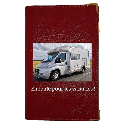 Porte carte grise en cuir de vachette – Personnalisé avec photo, logo ou texte