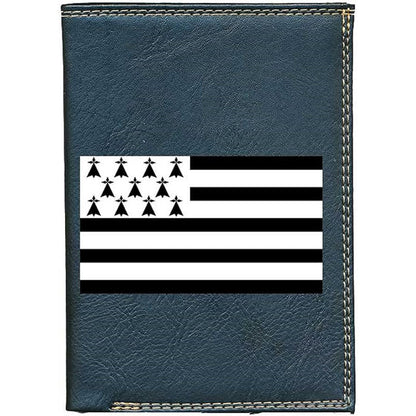 Portefeuille porte monnaie pour Homme noir personnalisé Bretagne
