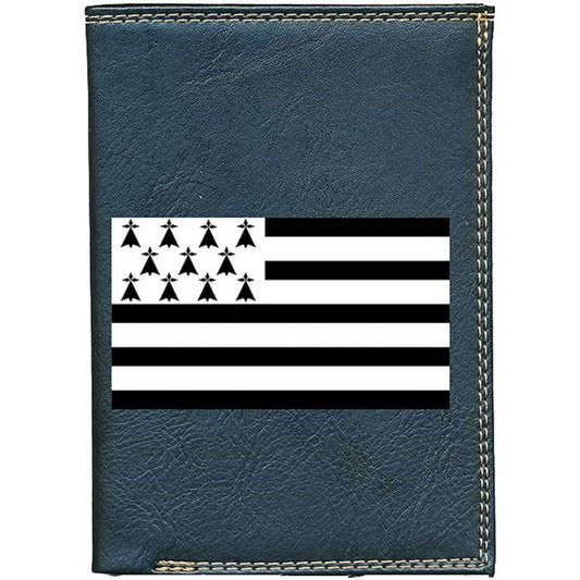 Portefeuille porte monnaie pour Homme noir personnalisé Bretagne