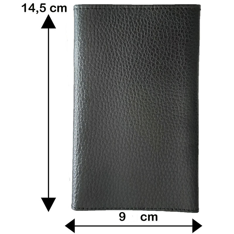 Porte carte grise en cuir noir personnalisé Quad