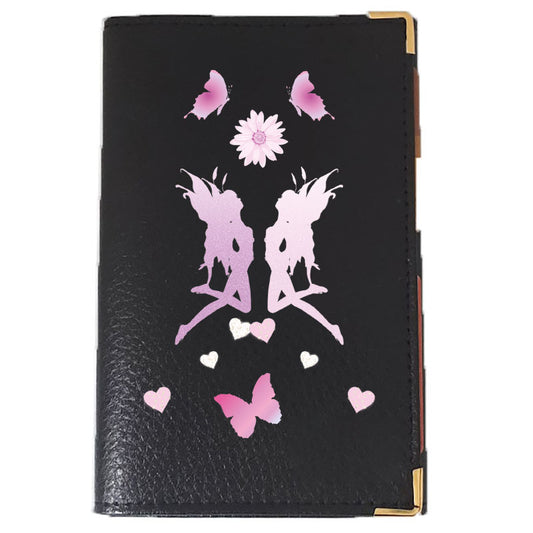 Porte Carte Grise en Cuir noir pour femme personnalisé Fee