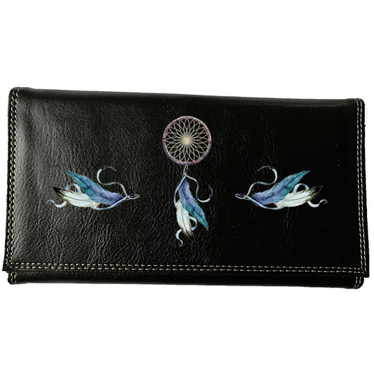 Compagnon Tout-en-Un Porte Chéquier en Simili Cuir personnalisé Dream Catcher