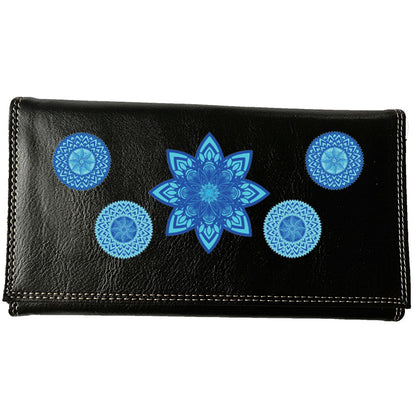 Compagnon Tout-en-Un Porte Chéquier en Simili Cuir personnalisé Mandala Zen
