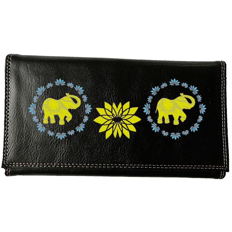 Compagnon Tout-en-Un Porte Chéquier en Simili Cuir - Design Eléphant