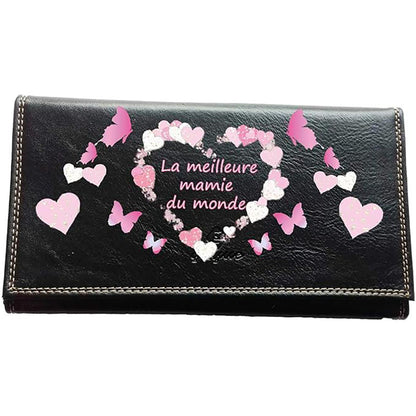 Compagnon Tout-en-Un Porte Chéquier en Simili Cuir personnalisé Meilleure Mamie