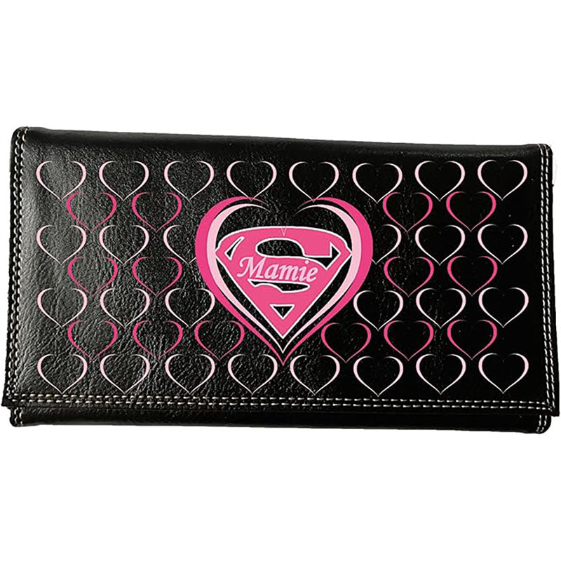 Compagnon Tout-en-Un Porte Chéquier en Simili Cuir personnalisé S Mamie Coeur