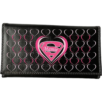 Compagnon Tout-en-Un Porte Chéquier en Simili Cuir personnalisé S Mamie Coeur