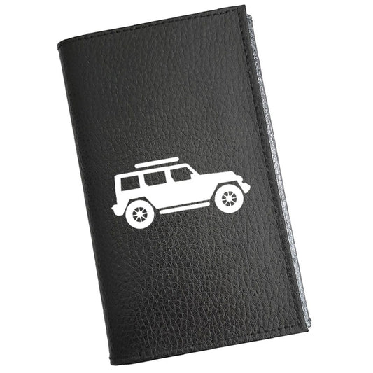 Étui Porte Carte Grise Personnalisé 4 4 en Cuir Noir