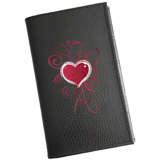 Étui Porte Carte Grise Personnalisé Amour en Cuir Noir