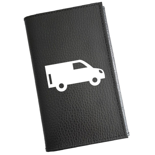 Porte carte grise en cuir noir personnalisé Camion