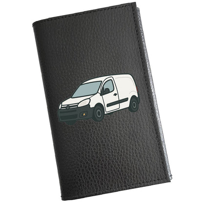 Etui Porte carte grise en cuir noir personnalisé Camion Utilitaire Camionnette - prénom en option