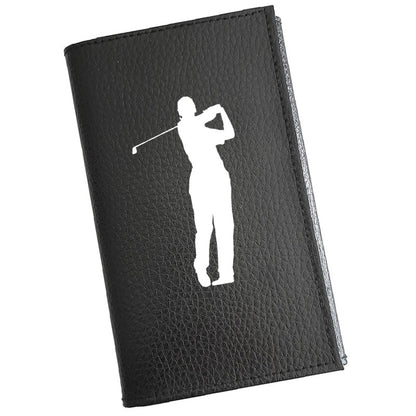 Porte carte grise en cuir noir personnalisé Golf