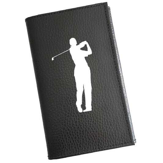 Porte carte grise en cuir noir personnalisé Golf