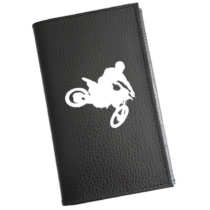 Porte carte grise en cuir noir personnalisé Planche à Voile