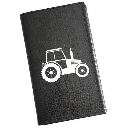 Porte carte grise en cuir noir personnalisé Tracteur