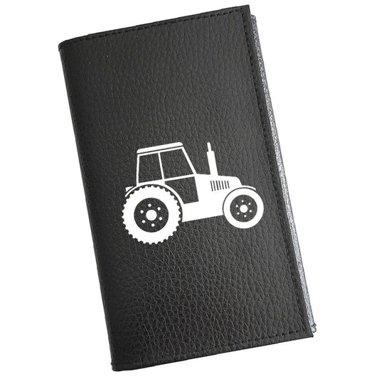 Porte carte grise en cuir noir personnalisé Tracteur