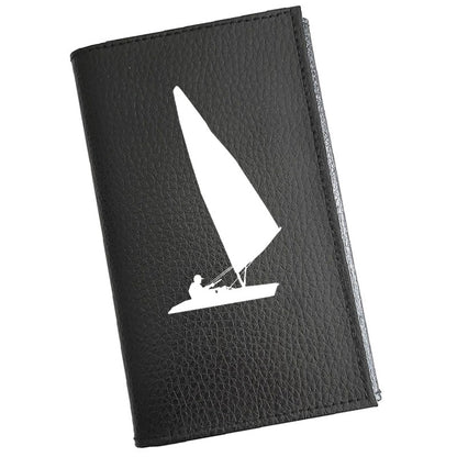 Porte carte grise en cuir noir personnalisé Voile