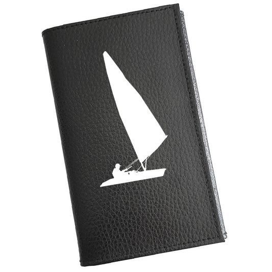 Porte carte grise en cuir noir personnalisé Voile