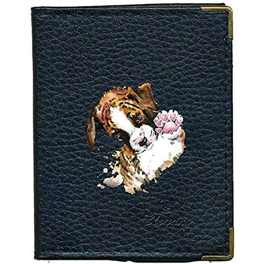 Etui porte carte bancaire et fidélité en Cuir noir Chiot