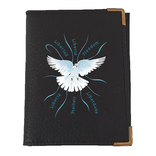 Etui porte carte bancaire et fidélité en Cuir noir Colombe
