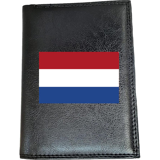 Portefeuille noir en simili cuir pour homme personnalisé Drapeau Pays Bas