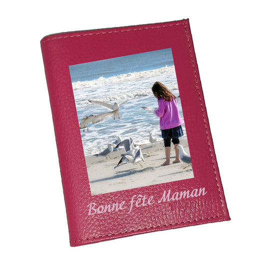 Portefeuille personnalisé en Cuir avec Votre Photo ou Logo et Texte