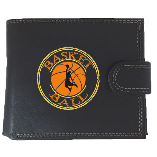 Portefeuille à rabat en Simili Cuir pour homme personnalisé Basket
