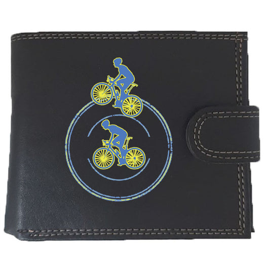 Portefeuille à rabat en Simili Cuir pour homme personnalisé Vélo Cycliste