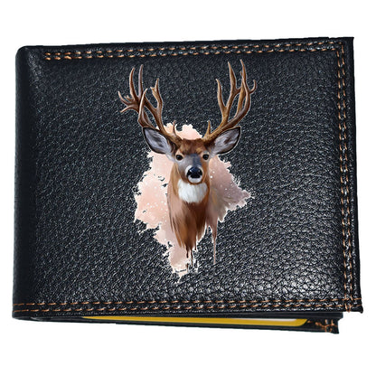 Portefeuille à rabat en Simili Cuir personnalisé Chasse Biche Cerf