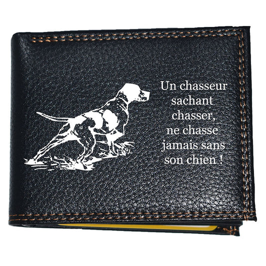 Portefeuille à rabat en Simili Cuir personnalisé Un chasseur sachant chasser