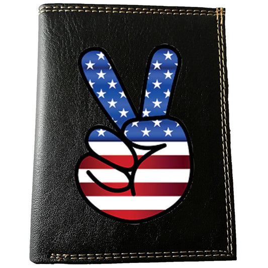 Petit Portefeuille porte monnaie noir pour Homme personnalisé Main USA